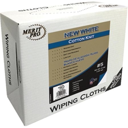 MERIT PRO 99514 White Cotton Knit Wiping Cloth 019736995146